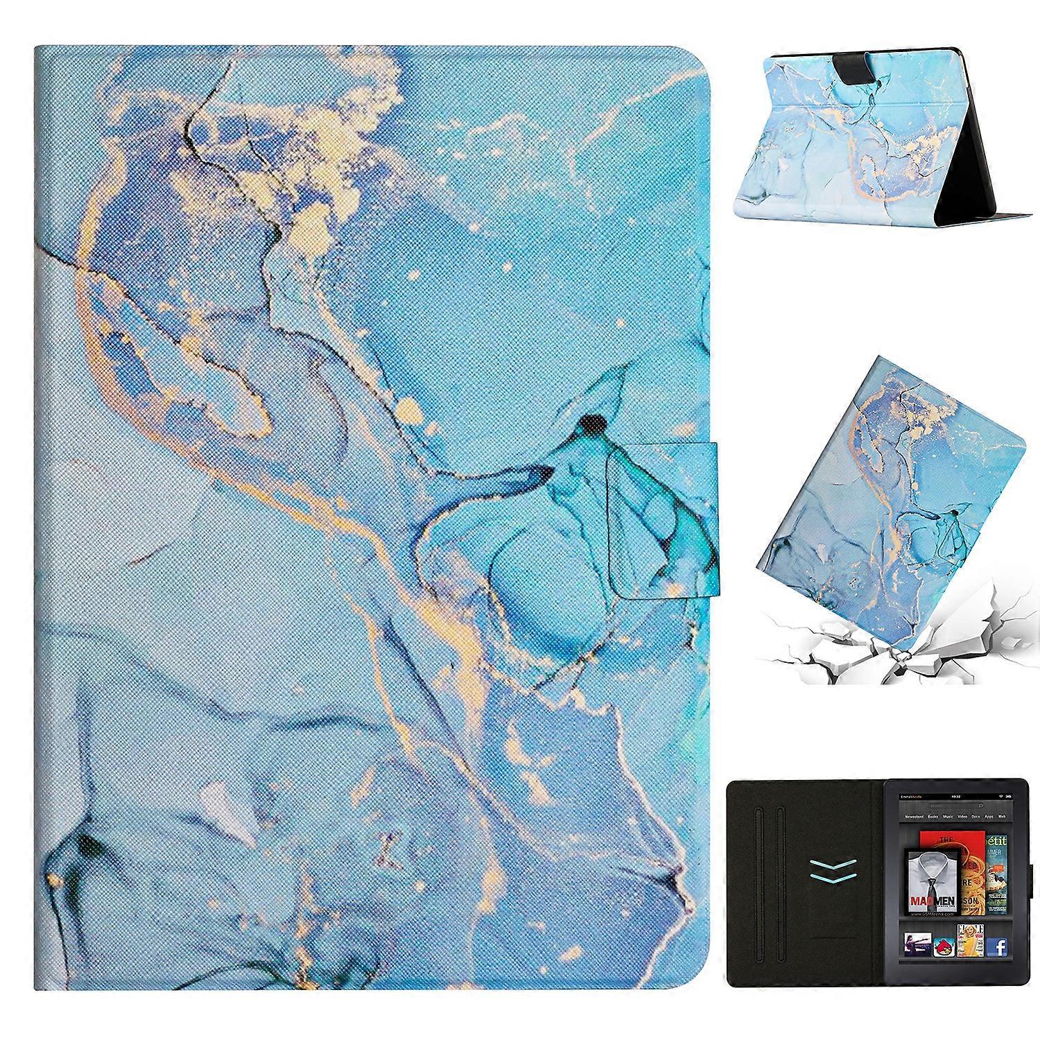For Amazon Kindle Paperwhite 4 / 3 / 2 / 1 Marble Pattern Smart Leather Tablet Case