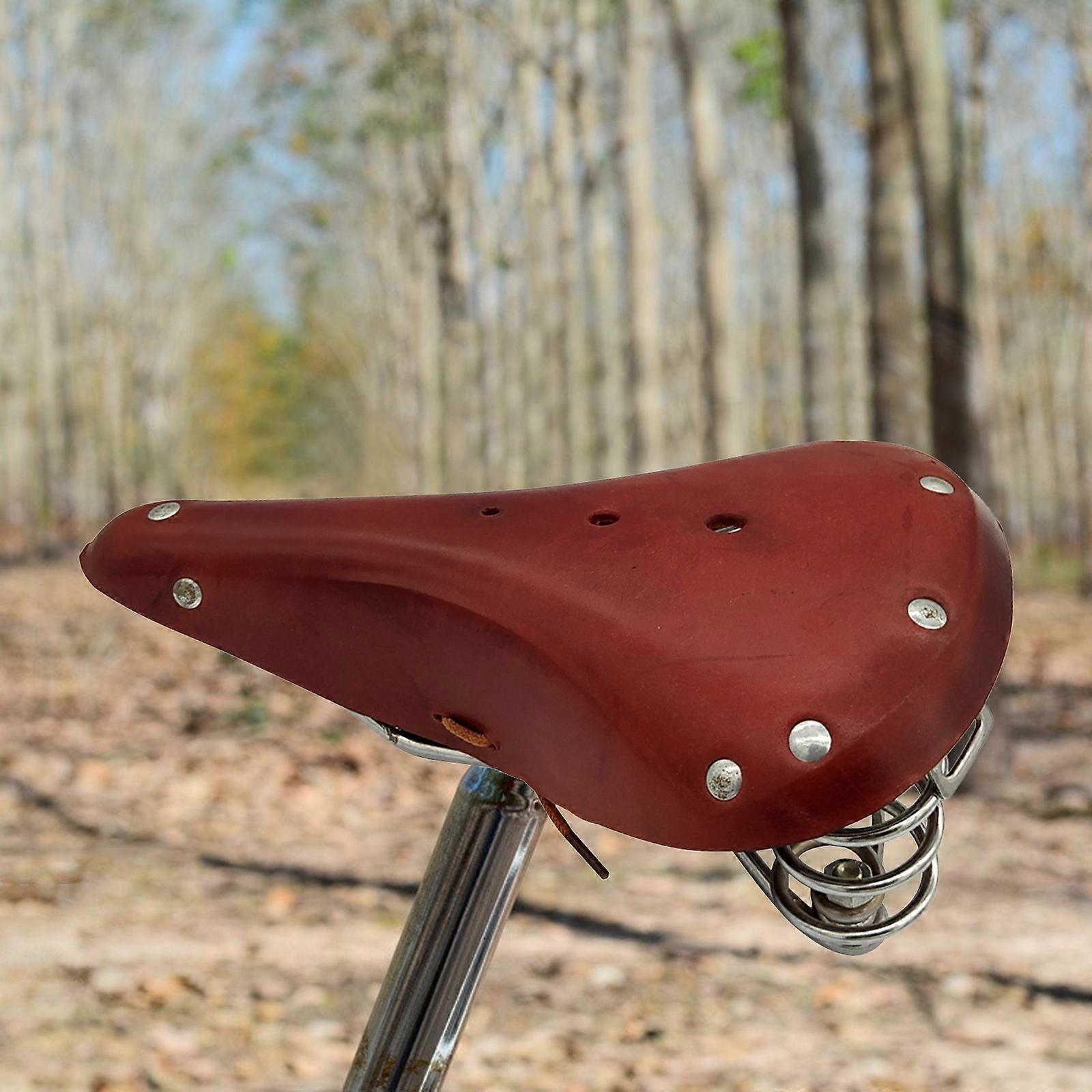 Cykel Sadel Cykel Sadel Läder Cykelsits Läder Cykelstol Nötkött Läder KK