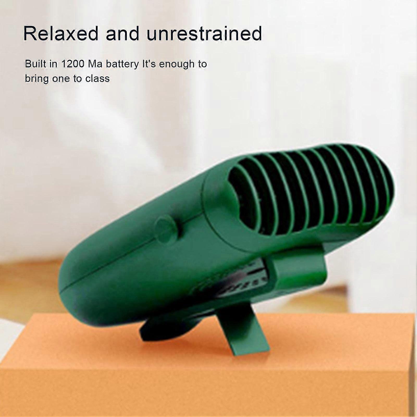 USB Rechargeable Portable Neck Fan (Green)