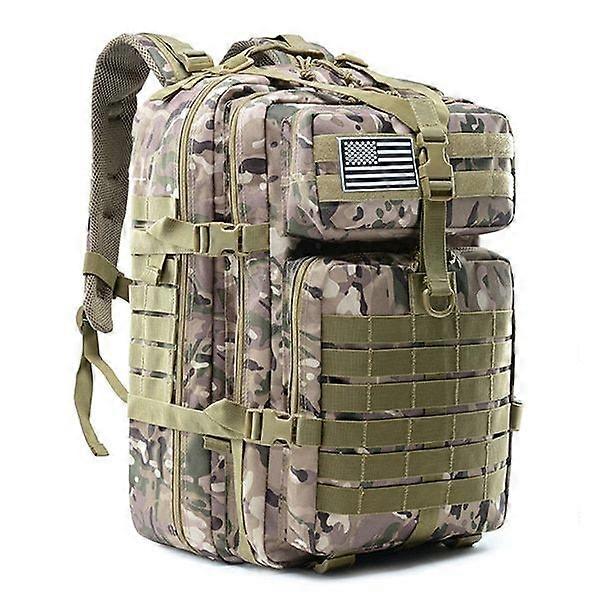 QT&QY 50L Man Tactical Backpacks Military Traveling Bags Army Outdoor 3P Assault Pack EDC Molle Pack For Trekking Hunting Bag
