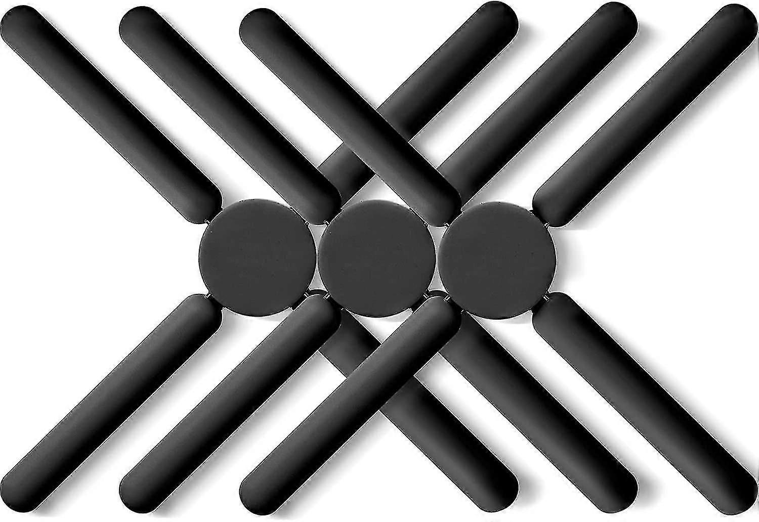 3/pack Foldable Silic Trivets, Folding Trivets, Non-slip Collapsible Exble Silic Pot H