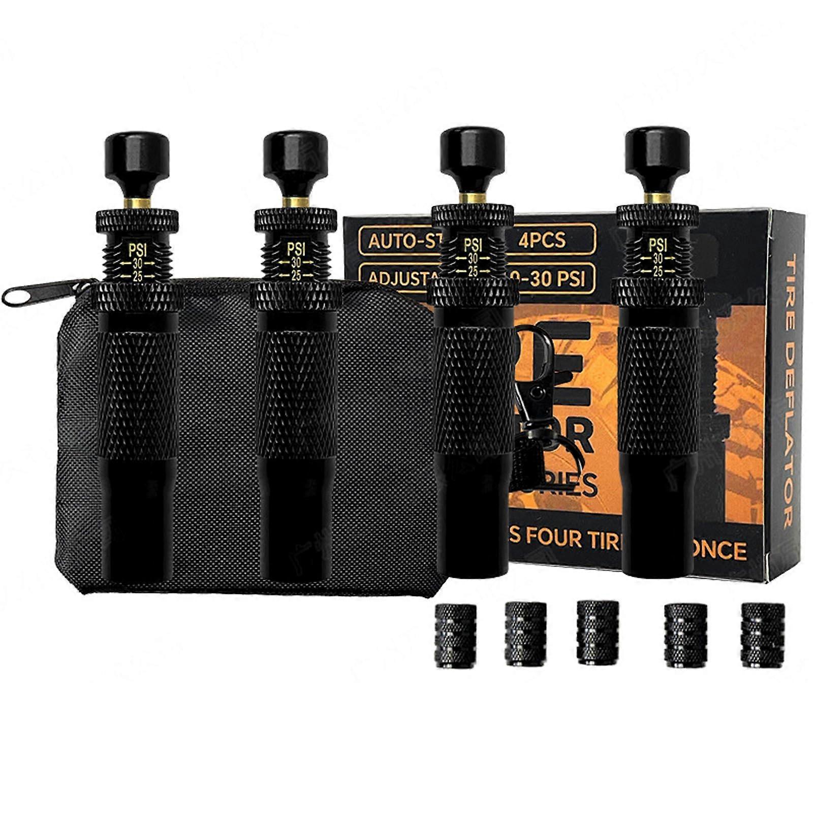 Auto Air Down Tire Deflator 10-30 PSI Portable High Accuracy Tool for Off Road 4x4 Vehicles with Schrader Valve