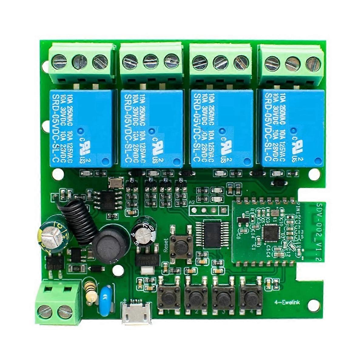 APP WiFi RF Switch Smart Controller Module 4 Channels Wifi Switch Relay AC 85-250V USB5V RF Remote