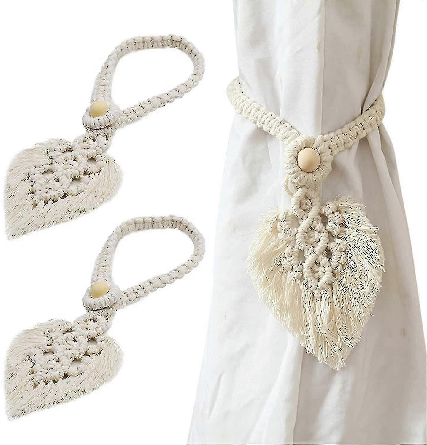 2 Adet Perde Tiebacks, Halat Perde Tiebacks Perde Tiebacks El Örgülü