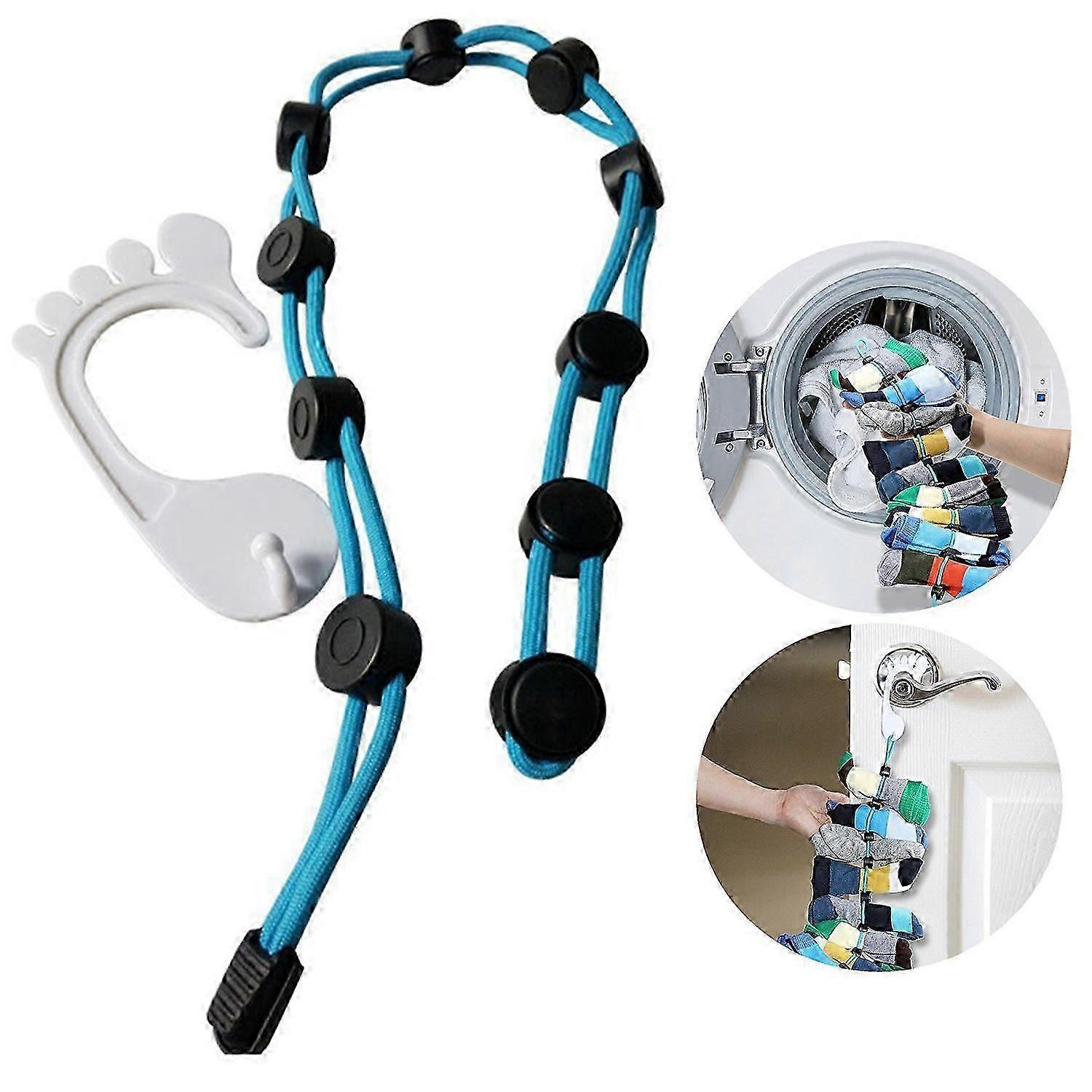 Portable Socks Washing Line Laundry Tool Storage Hanger Nylon Sock Storage Rack