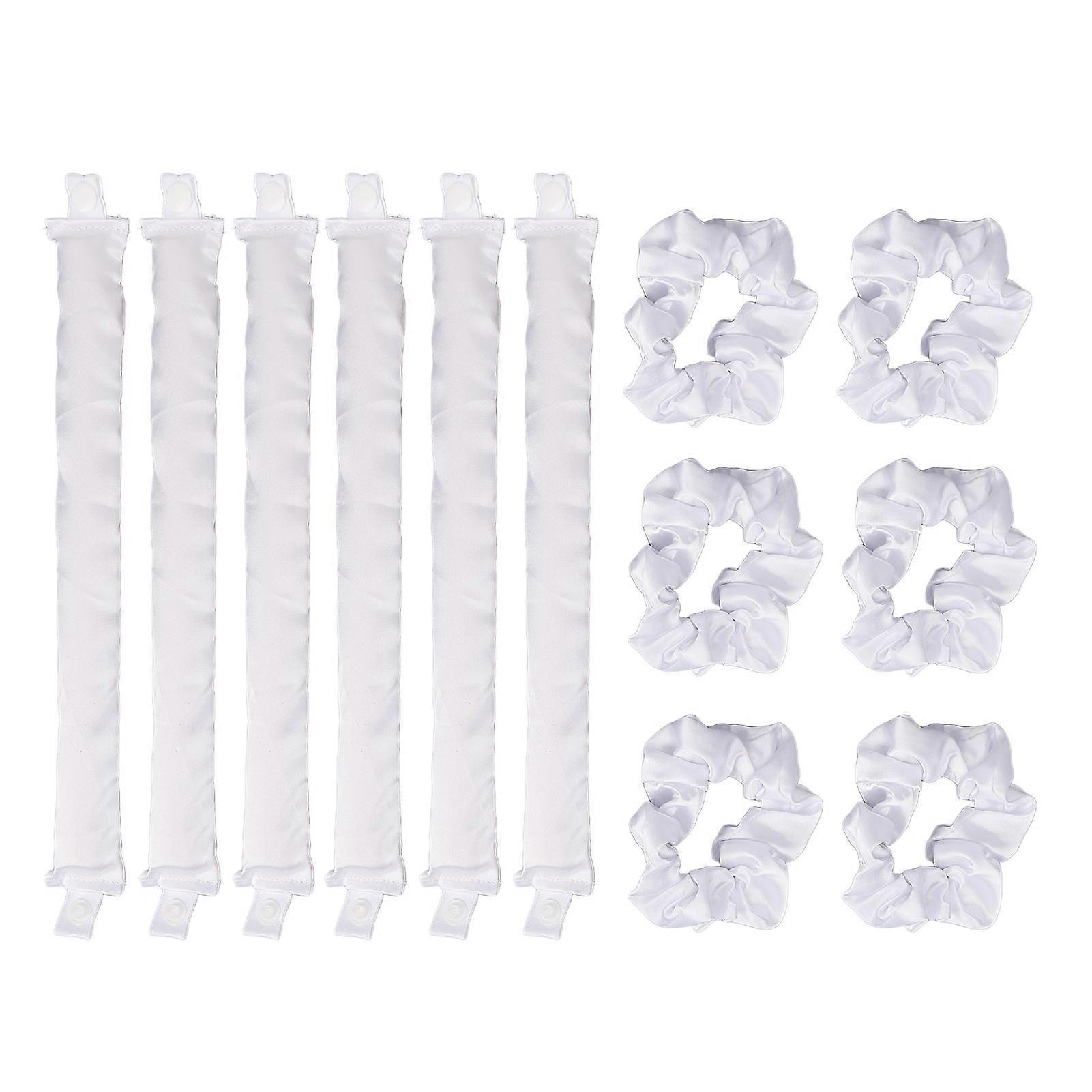 Satin Pillow Rollers Satin Covered Curlers Flexible Rollers Heatless Curls for All Hair Types