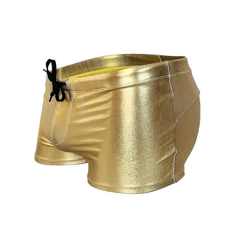 Mens Shiny Leather Shorts
