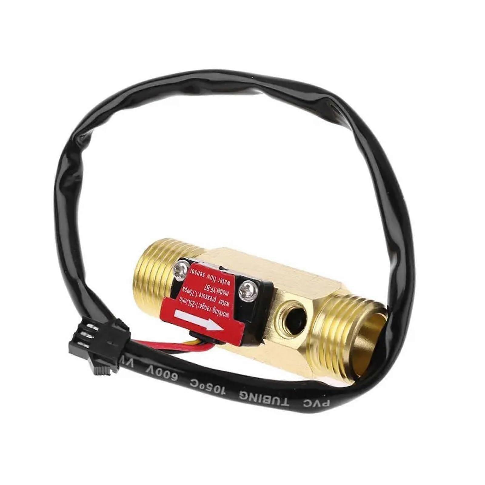 YFB7T G1/2' 20mm Water Flow Sensor Turbine Flow Meter, Suitable for Water 125L/min LPM