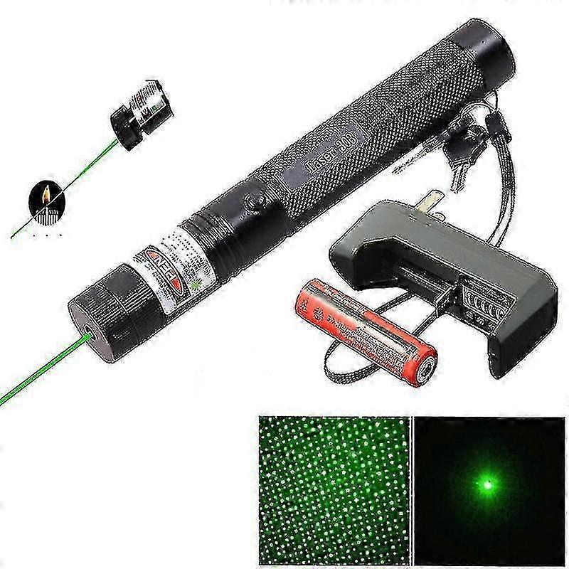 Green Laser Flashlight With Adjustable Focus And Flashlight With Seat Charge