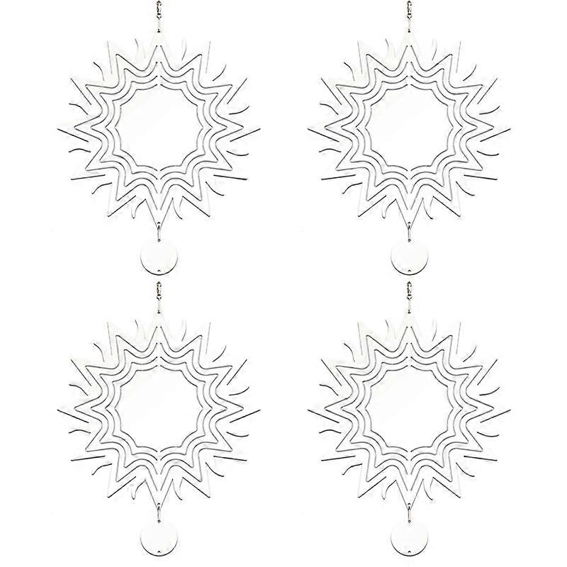 4Pcs 8 Inch Sublimation Wind Spinner Blanks 3D Wind Spinners