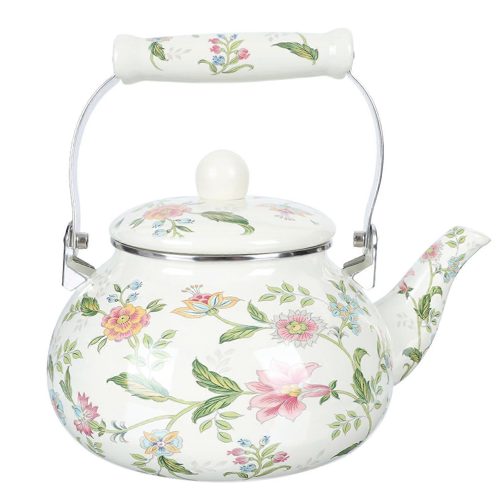 2.5L Enamel Teapot Durable Heating Water Kettle Kitchen Thickened Teapot