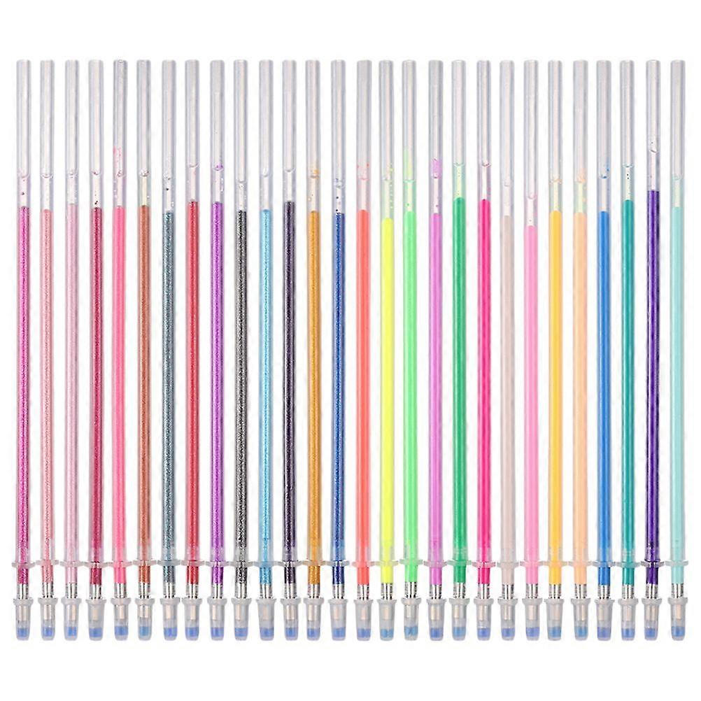 24pcs Plastic Pen Refill Replacements Student Stationery Bullet Pen Refills