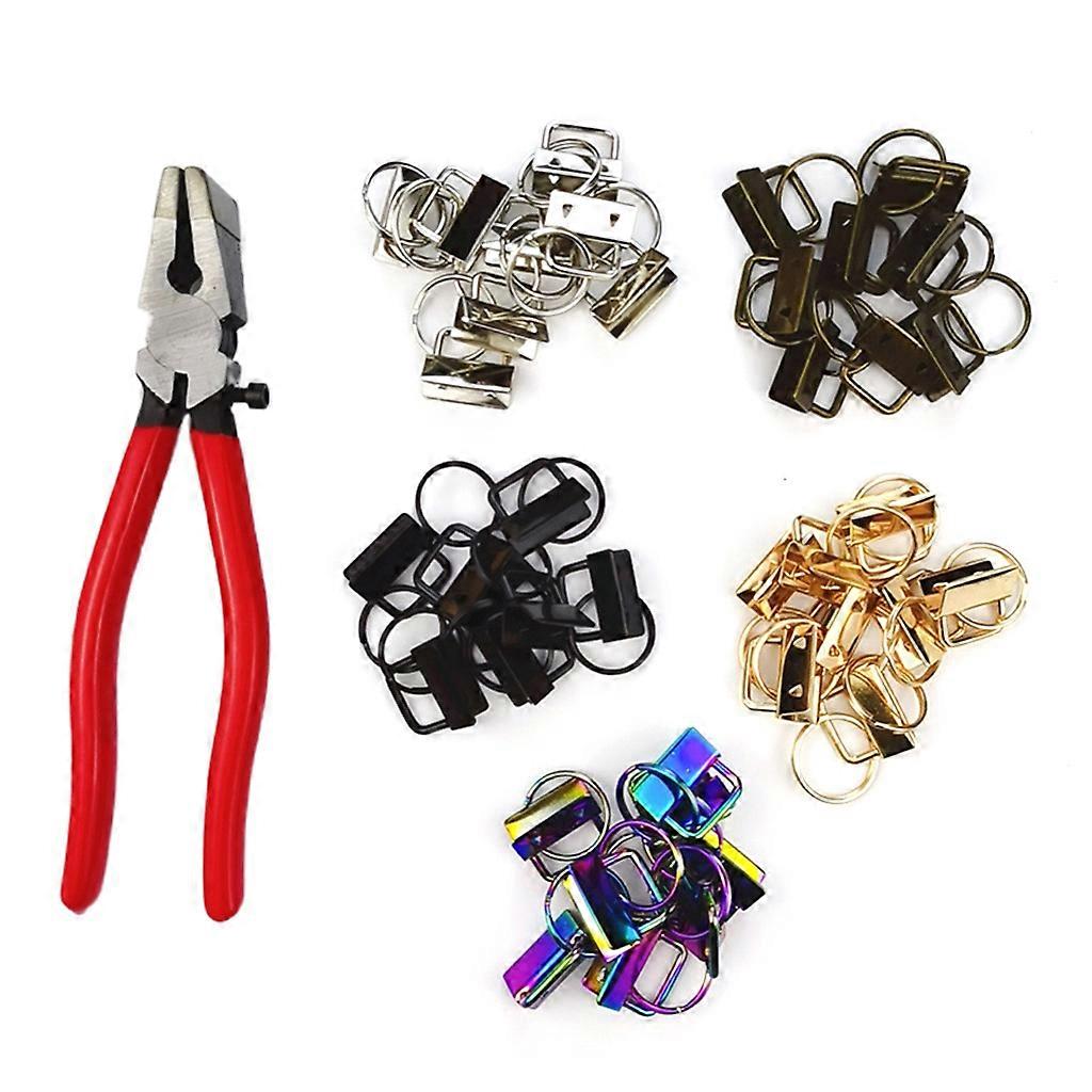 5 Colors for Key Fob Hardware with 1Pcs for Key Fob Pliers Tools with Jaws Studio Running Pliers for Key Fob Hardware In