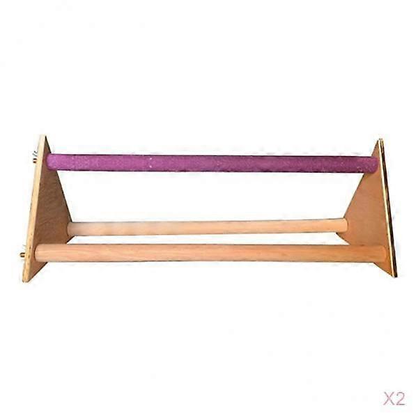 2-Pack Wooden Parrots Chicken Perch Funny Chicken Large Birds Budgie Conure