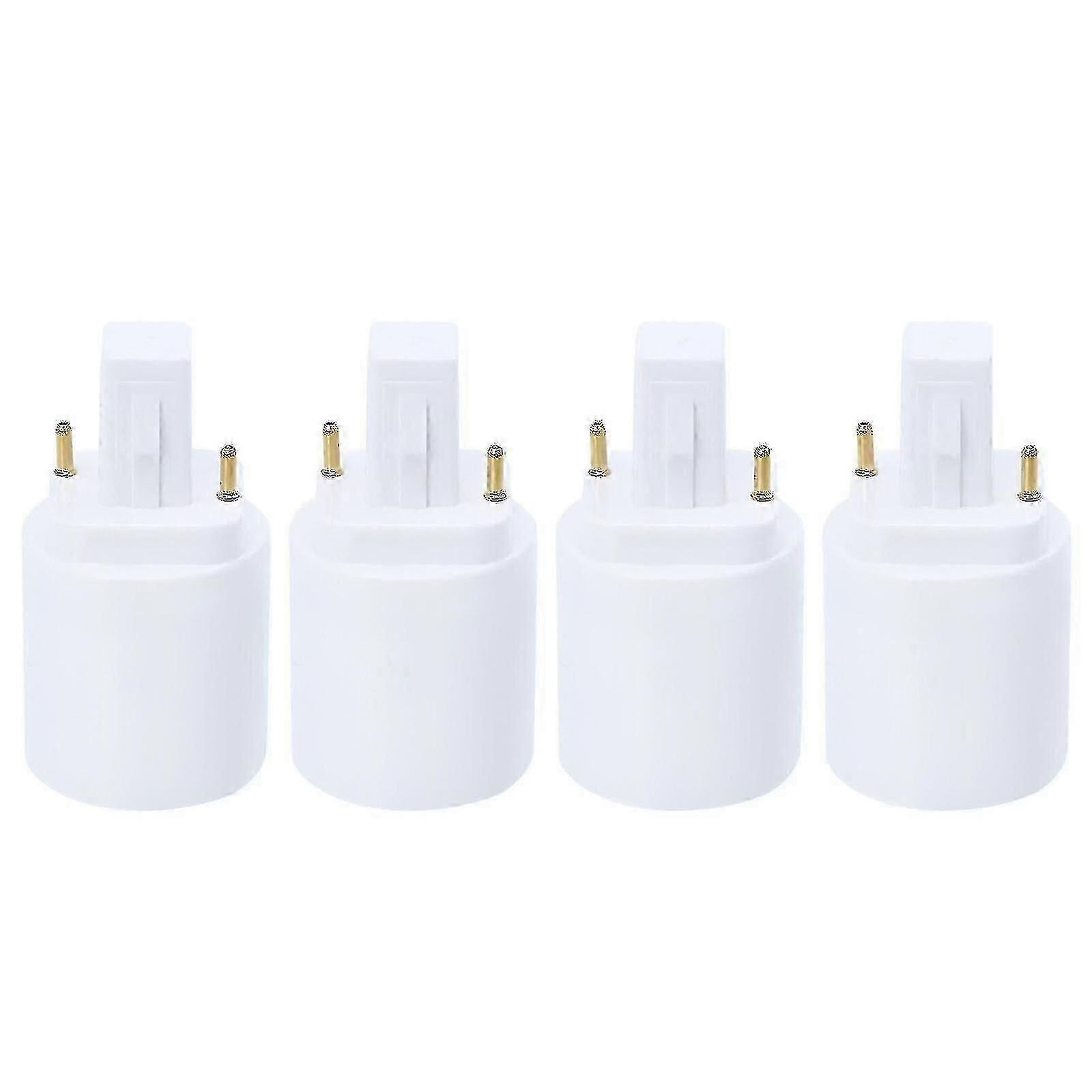 4pcs Professional G24d To E27 2 Pin Light Bulb Socket Adapter Light Holder