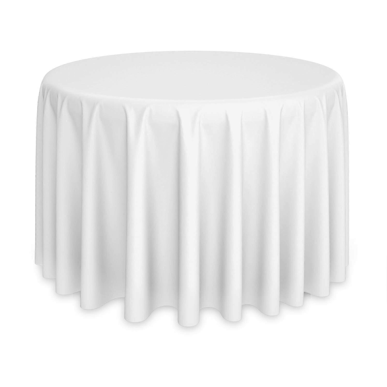 Toalha de Mesa de Poliéster Premium Redonda de 120 Polegadas para Casamento & Banquete