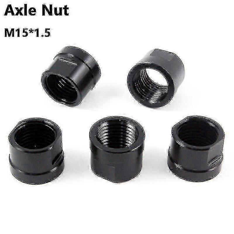 Cykel genom axelmutter M15x1.5mm Axellock 1.5mm Gänghöjd Axelmuttrar M15 Axelskruvmuttrar Cykeltillbehör