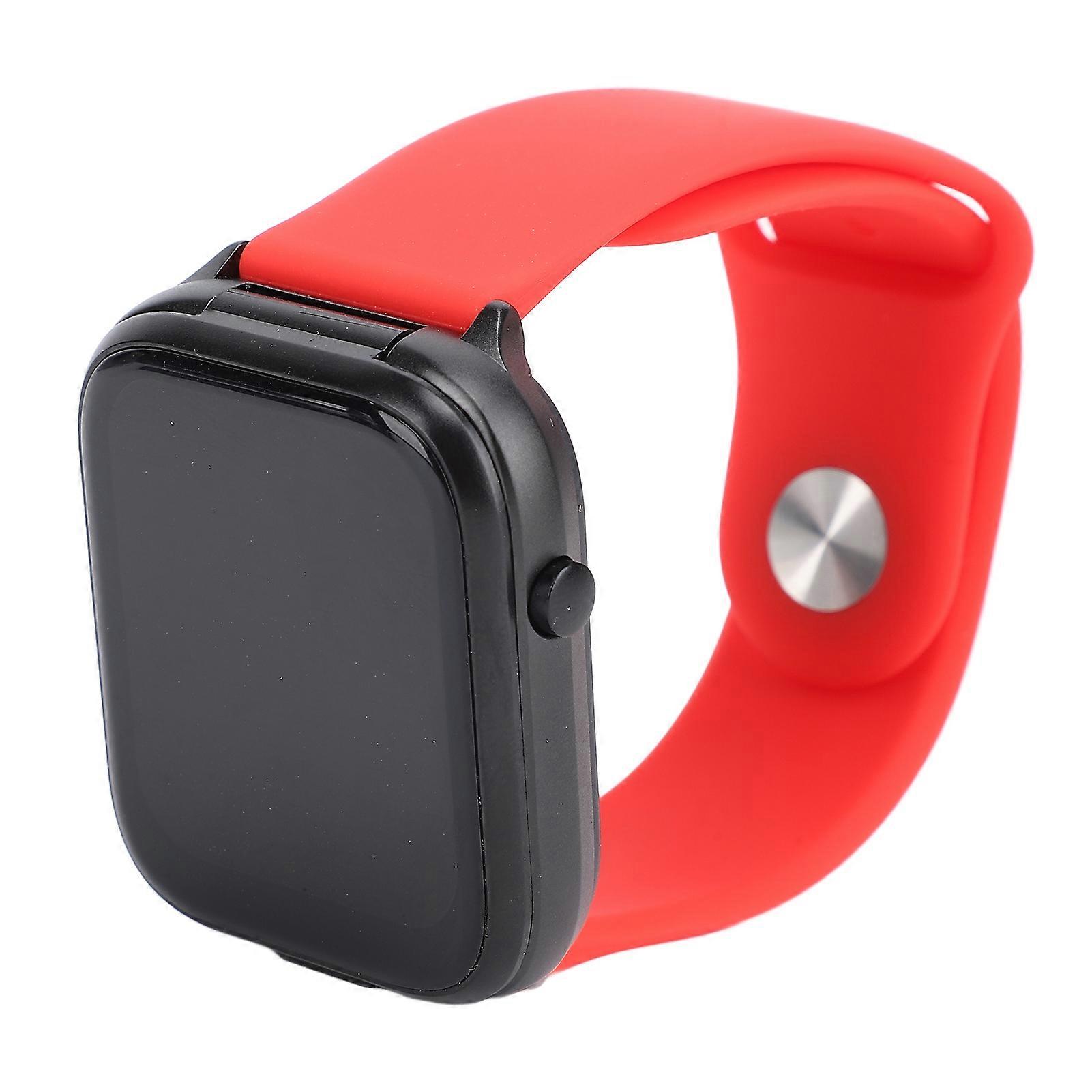 Montre intelligente 2 en 1 avec écouteurs Bluetooth sans fil NFC Nombre de pas Plusieurs modes d’exercice Montre de fitness intelligente à écran HD de 1,83 pouce pour Android 4.4 Rouge