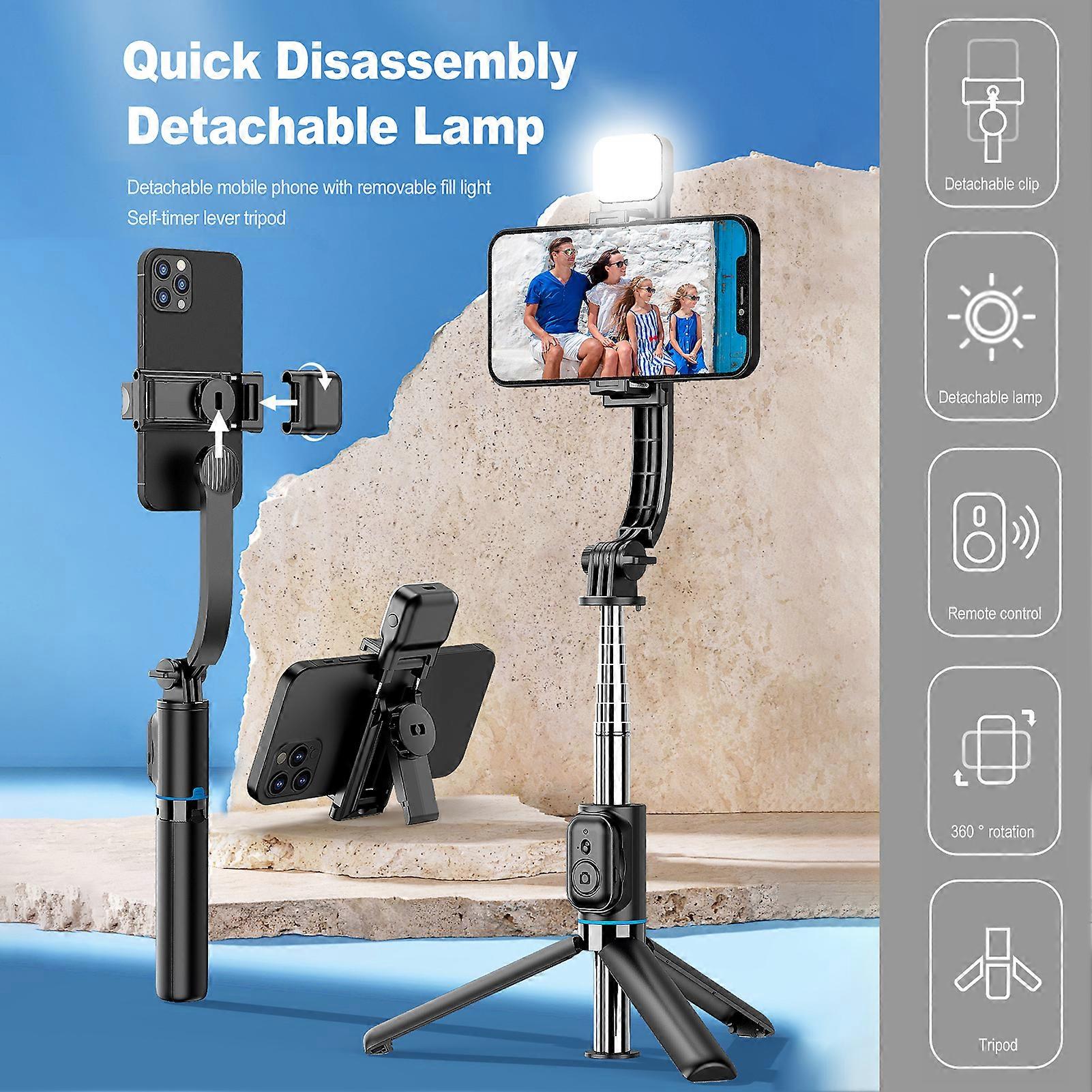 107cm Multi-function Selfie Stick Tripod with Fill Light & Remote