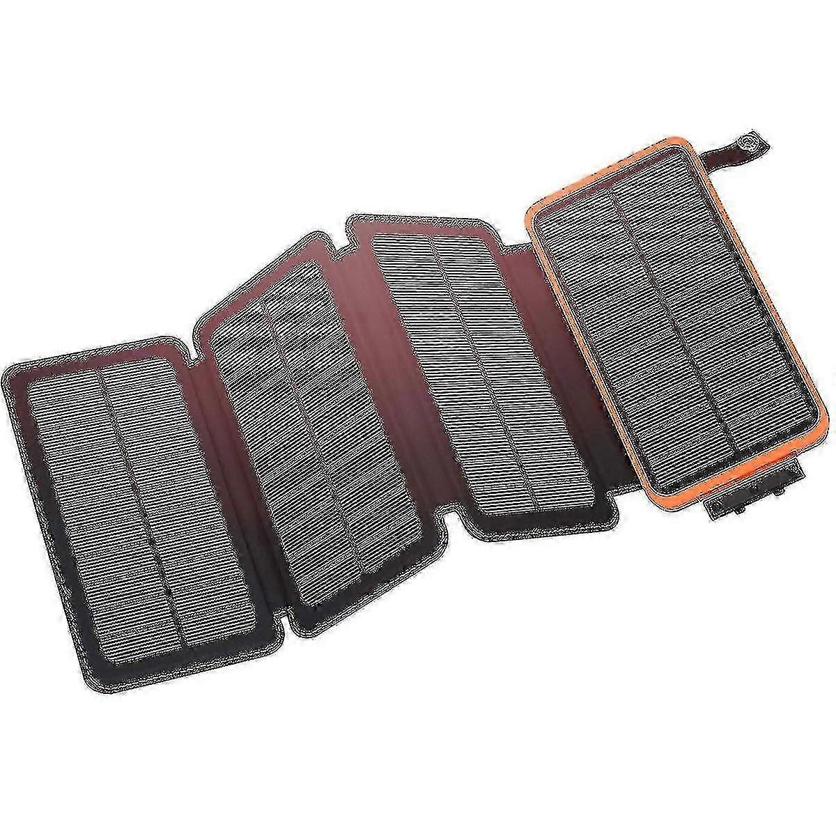 Sollader 25000mah Utendørs Bærbar Kraftbanke Med 4 Solcellepaneler