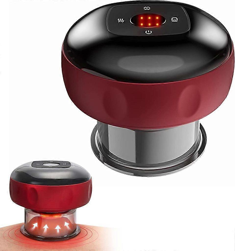 Electric cupping device, scraping cupping massage vibration, rechargeable massager, red