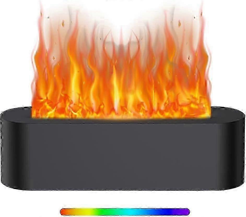 Diffusor für ätherische Öle, Aromadiffusor mit Flammeneffekt, 7 Farben, Flammeneffekt, Diffusor für ätherische Öle