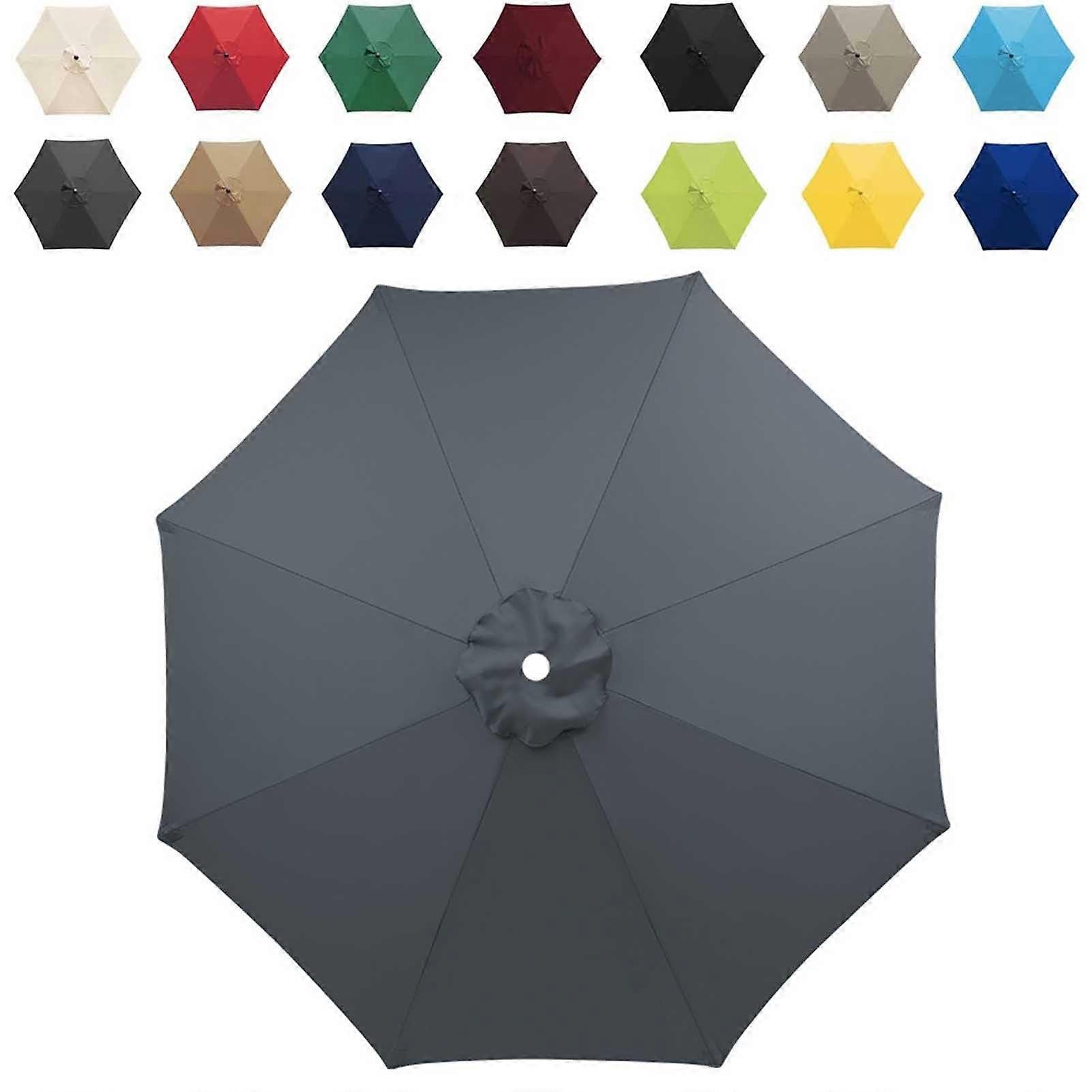 Parasol Replacement Cover 8Rib 270cm Gray