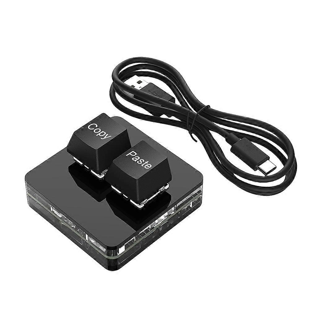 RVB 2 touches Macro Programmation Mini clavier pour Photoshop Gaming Hotswap Programmation Clavier Copier Coller Mini Bouton Macropad