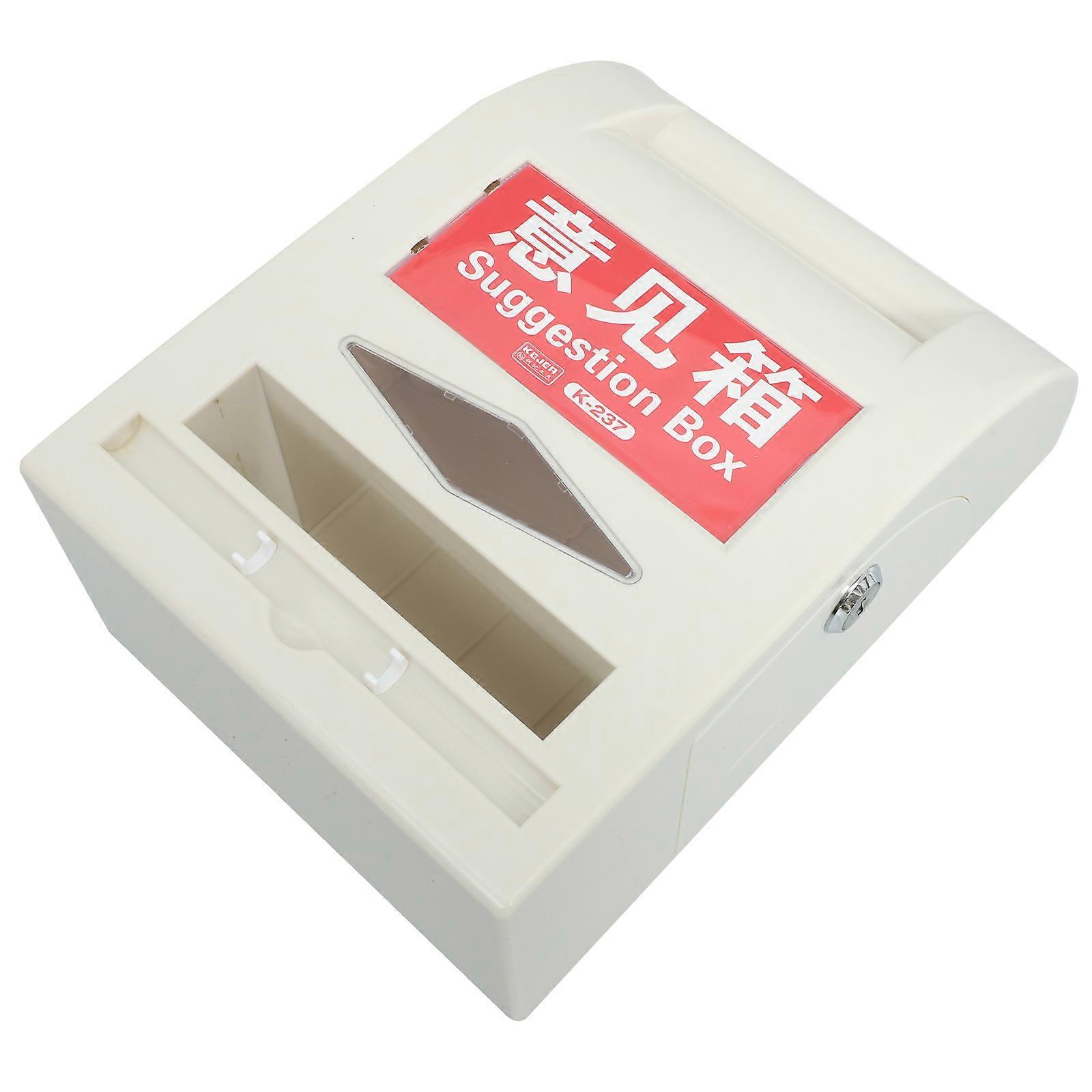 Feedback Collection Suggestion Box Lockable ABS Material Wall Mounted For Public Space Use 1Pcs