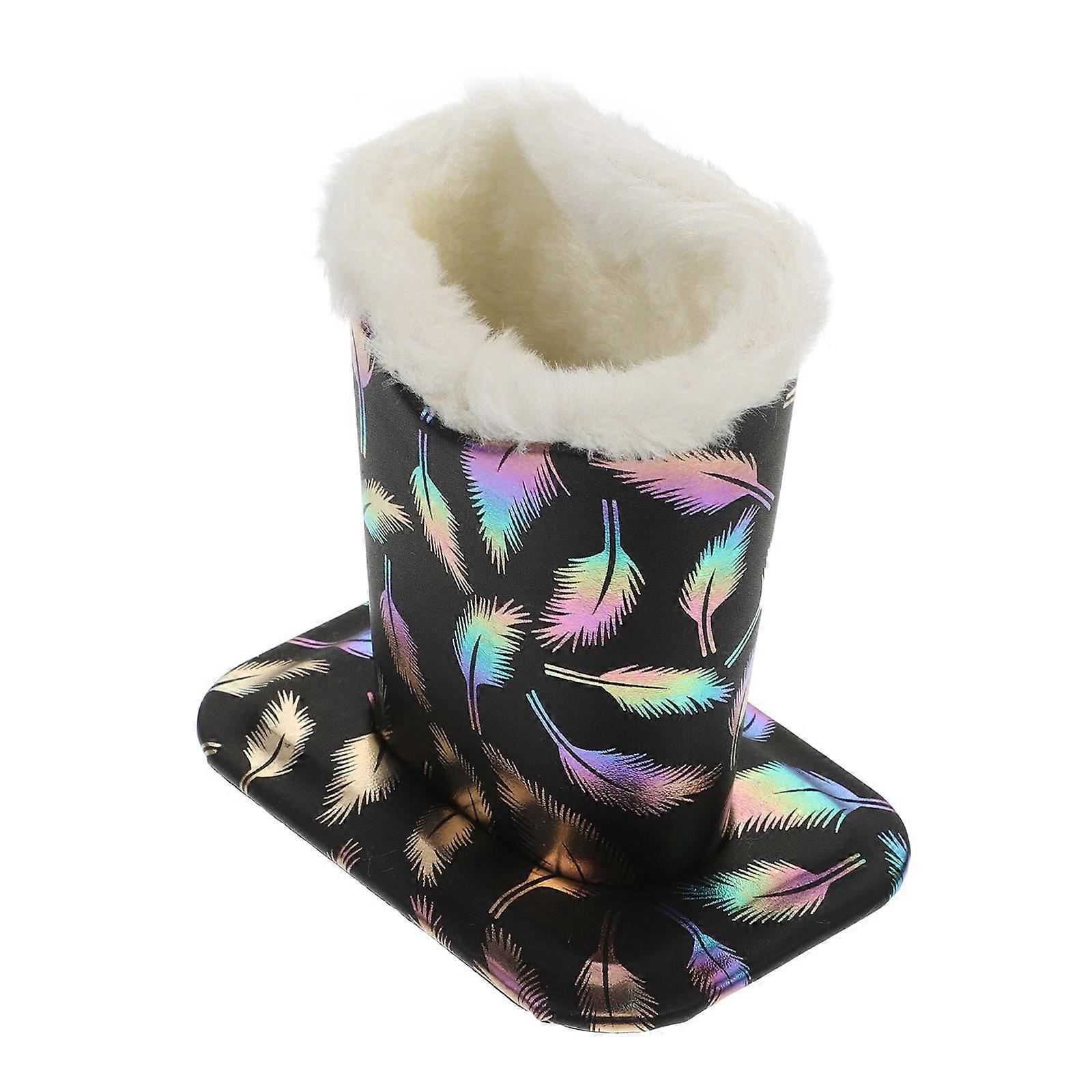 Furry Glasses Holders Plush Eyewear Holder Desk Glasses Case Stand Up Polyester 12.50X12.00X8.00CM Display 1Pc