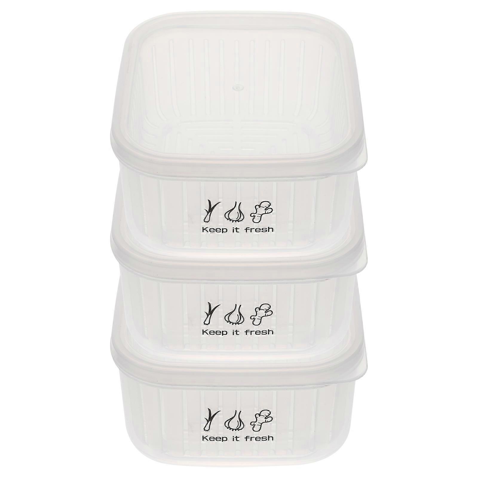 Refrigerator Storage Box Food Preservation Container 3Pcs Kitchen Organizer