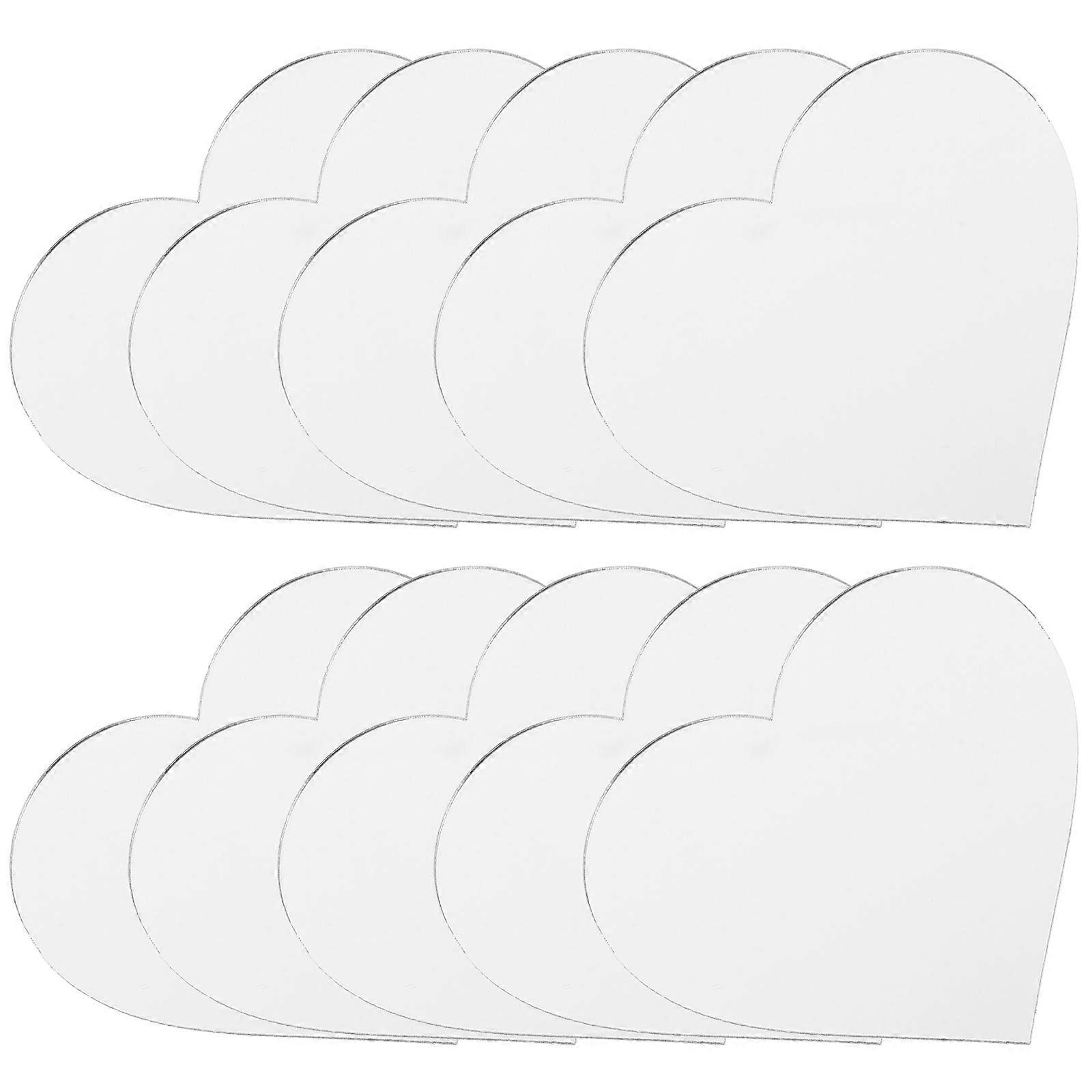 Heart Shaped Phone Mirror Sheets   10pcs Self Adhesive Replacement Mirrors for DIY Makeup Cases, Handheld Grooming & Craft Projects with Clear