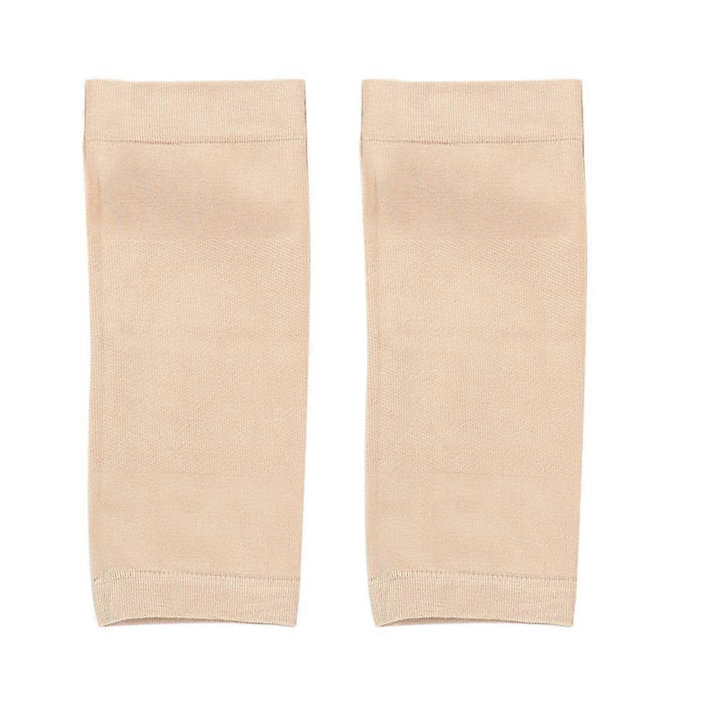 Elastic Cotton Knee Sleeves Running Knee Sleeve for Exercise Men and Women 18x10cm Beige Breathable 1 Pair