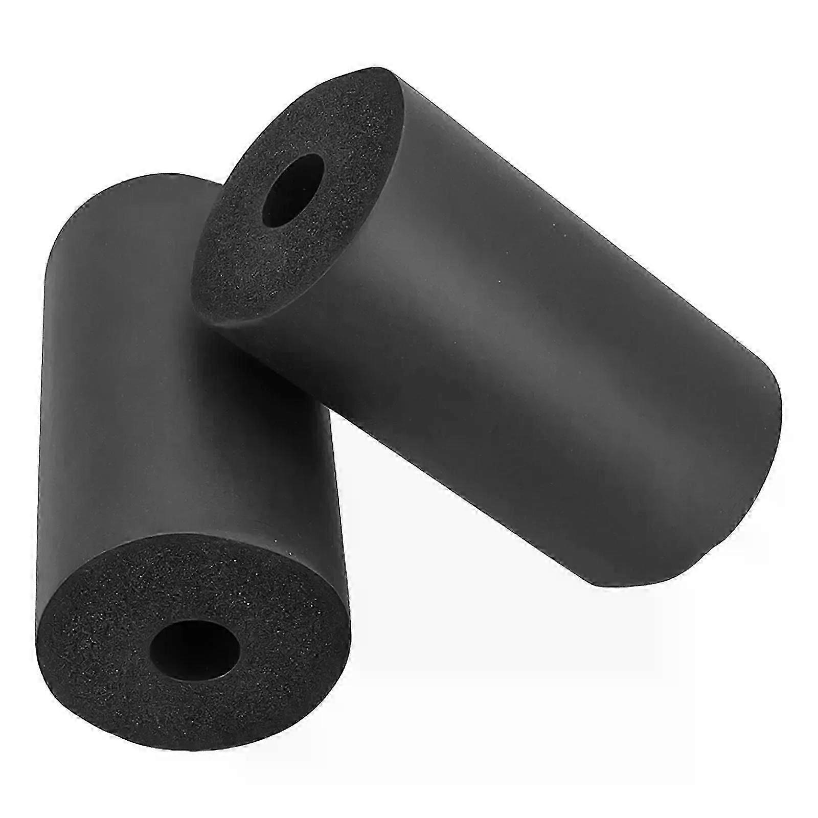 2PCS Foot Foam Pads Black Foam Rollers Replacement Fit For Leg Extension Fit For Weight Bench Gym Exercise Foam Pads Rollers