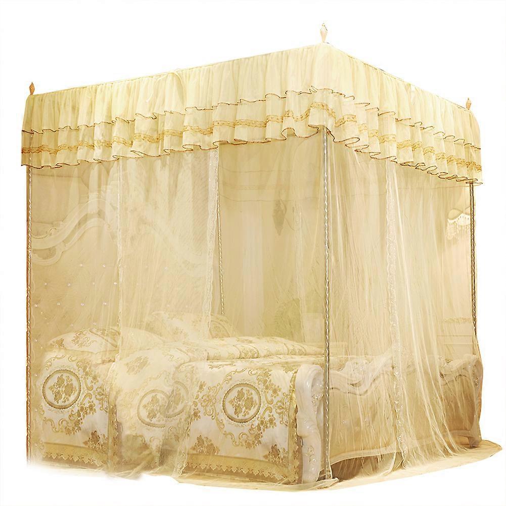 Princesse de luxe, rideau de lit à trois ouvertures latérales, moustiquaire, literie (L)