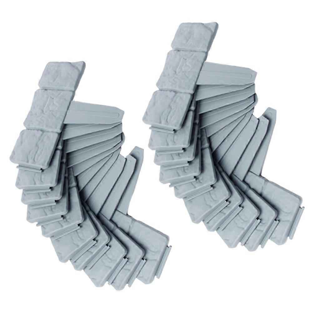 Clôture extérieure Clôture de bordure de jardin Clôture simple 26x21.5x1cm 20Pcs