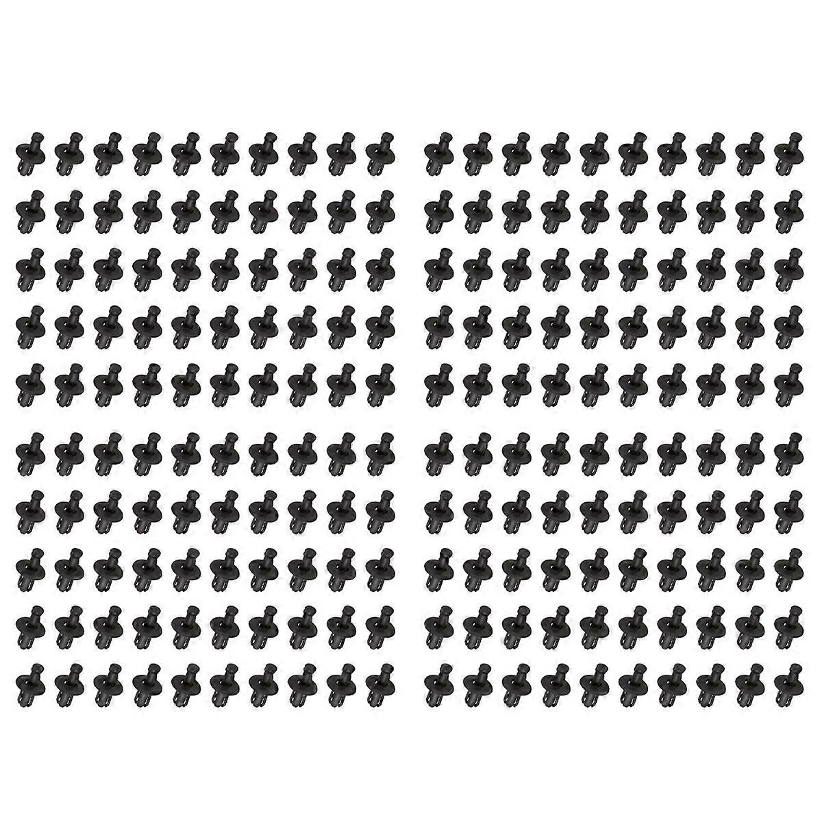 6mm x 12mm Plastic Rivets Car Push Clips 50 Pcs