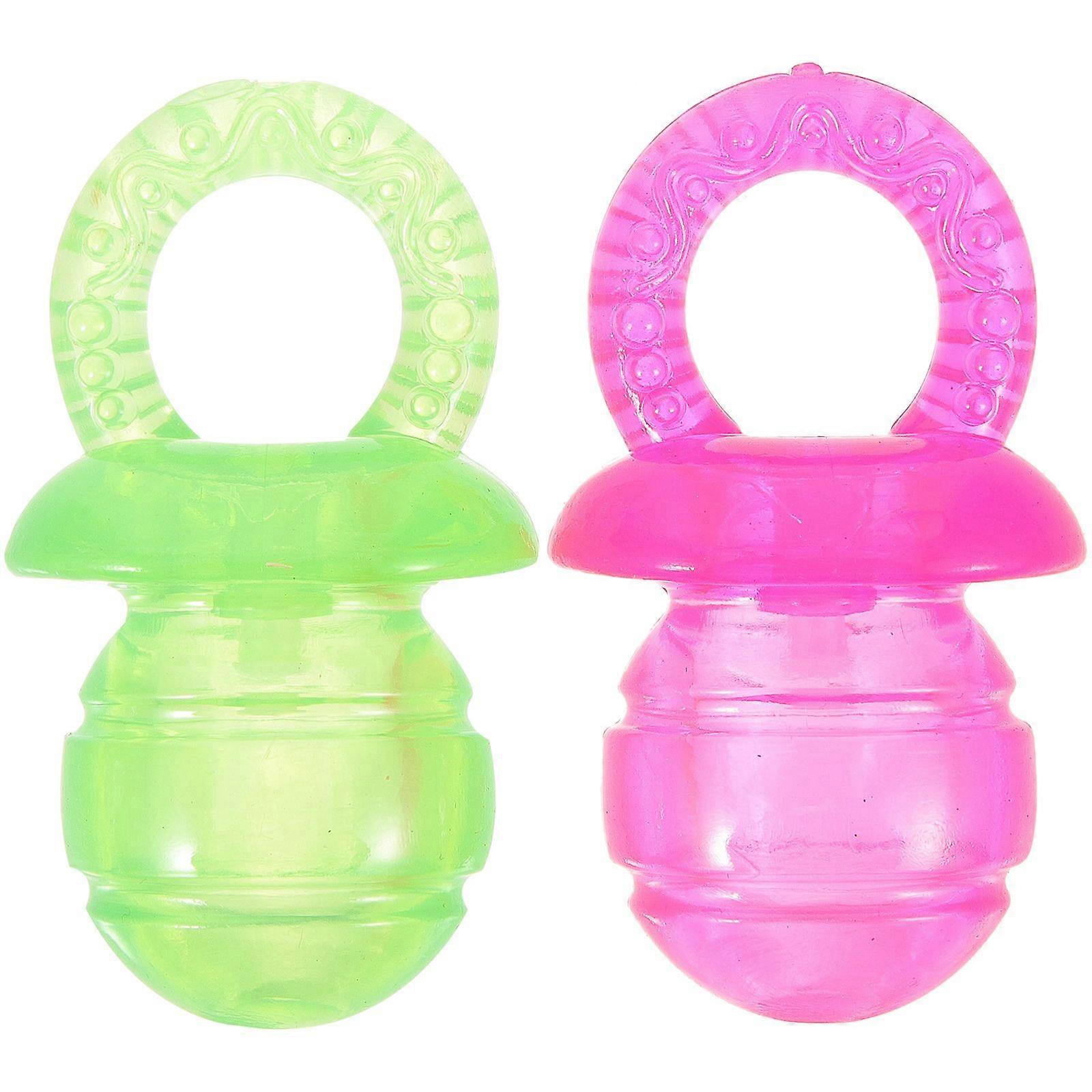 2pcs Pet Teether Chew Toy Colorful Teething Toy Interactive Toy Dog Teething Tool