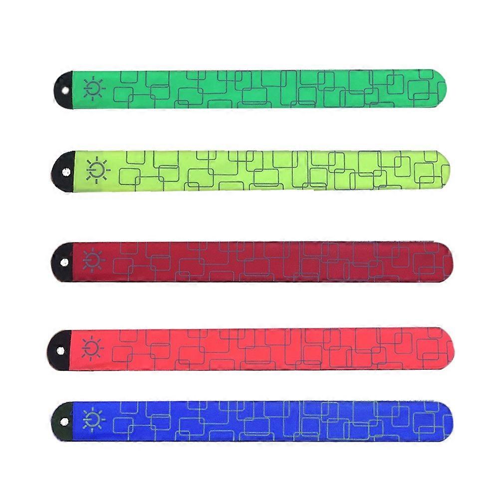 Kids Wristbands LED PVC Wristbands Round Style High Visibility Night Running Gear Assorted Color 1Set