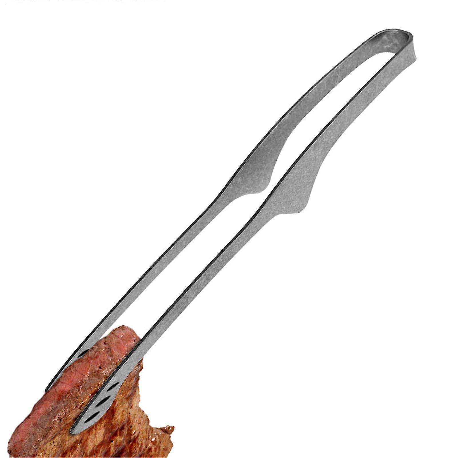 Titanium Barbecue Tongs 23.5 cm, Durable Easy-to-Clean Grill Tongs for Outdoor Cooking, Camping, and Buffet Serving