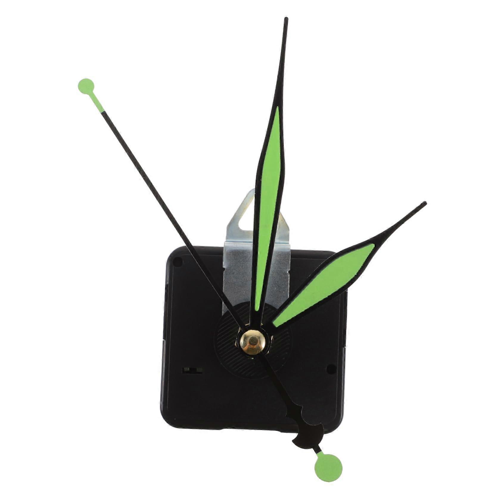 3 Sets Fluorescence Movement Quartz Night Clock Mechanical Hand Kit Motor Clockwork Mechanism Repair Part Quiet Light Green