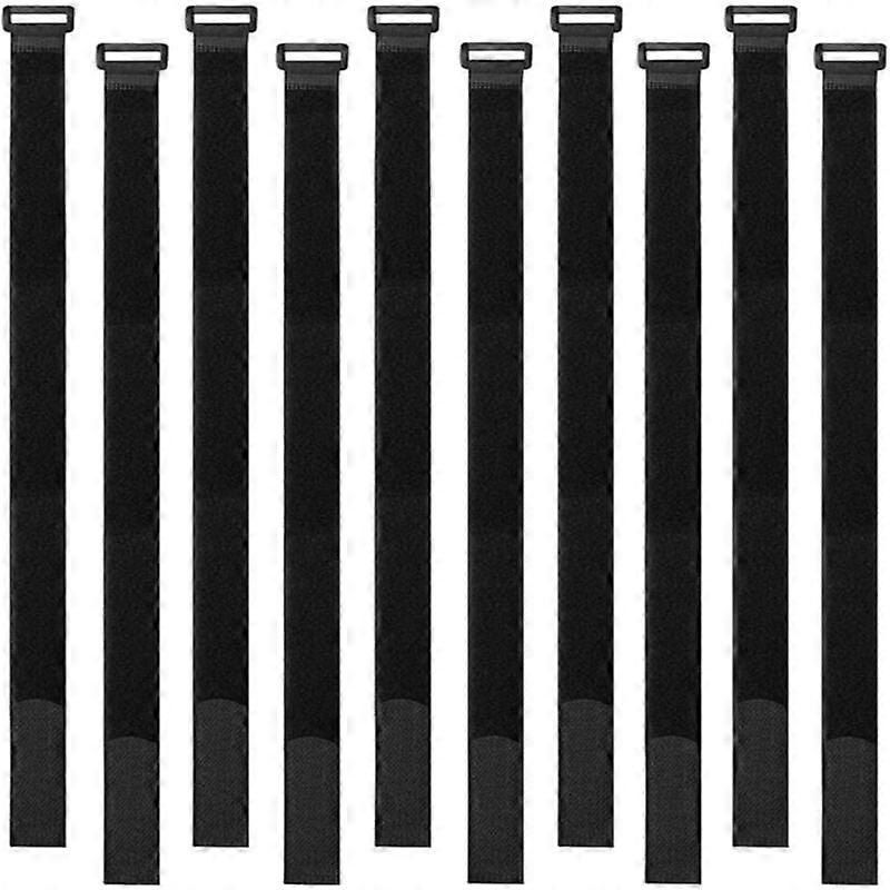 (30 pieces) 40 cm black cable ties, reusable cable fasteners, hooks cable fasteners and inverted curls, hooks and curls