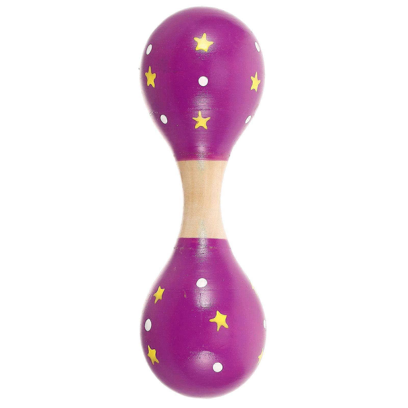 Kids Instrument Double-Ended Rhythm Sand Shaker Wooden Maraca for Music Class Size 15.00X5.00X5.00cm Rhythm Making 1Pack