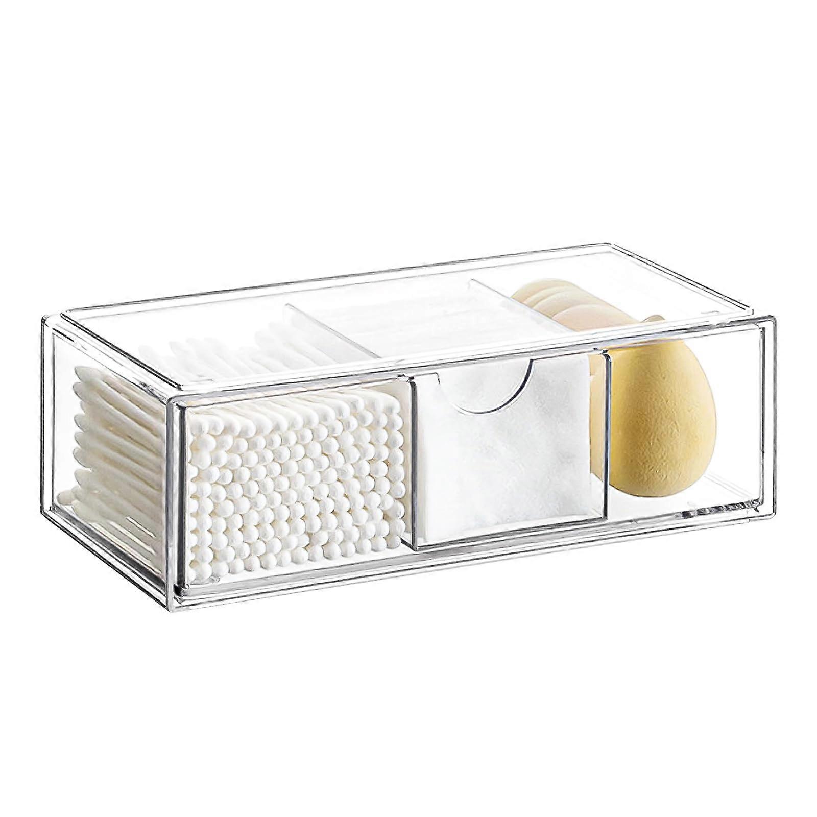 3Layer Acrylic Cosmetic Organizer, Transparent, Modern Minimalist Drawer Organizer