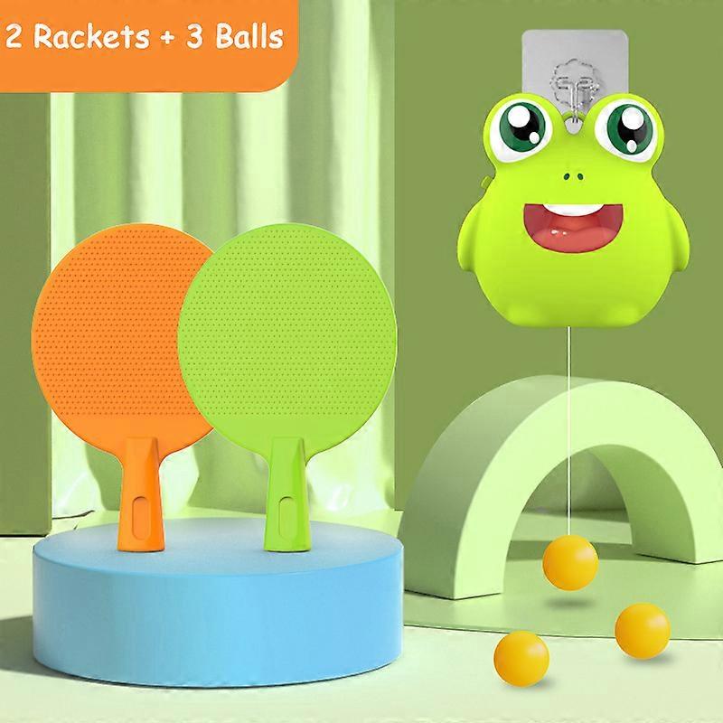 Hanging Table Tennis Trainer, Parent-Child Interactive Indoor Hand-Eye Coordination Racket Skill Educational Toy