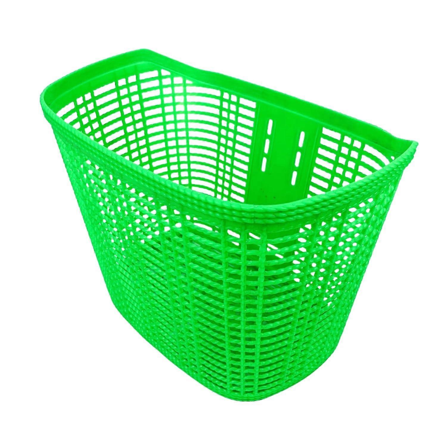 Children's Bicycle Basket - Removable Front Handlebar Storage Box for Kids, Compatible with Bicycles and Scooters, Green