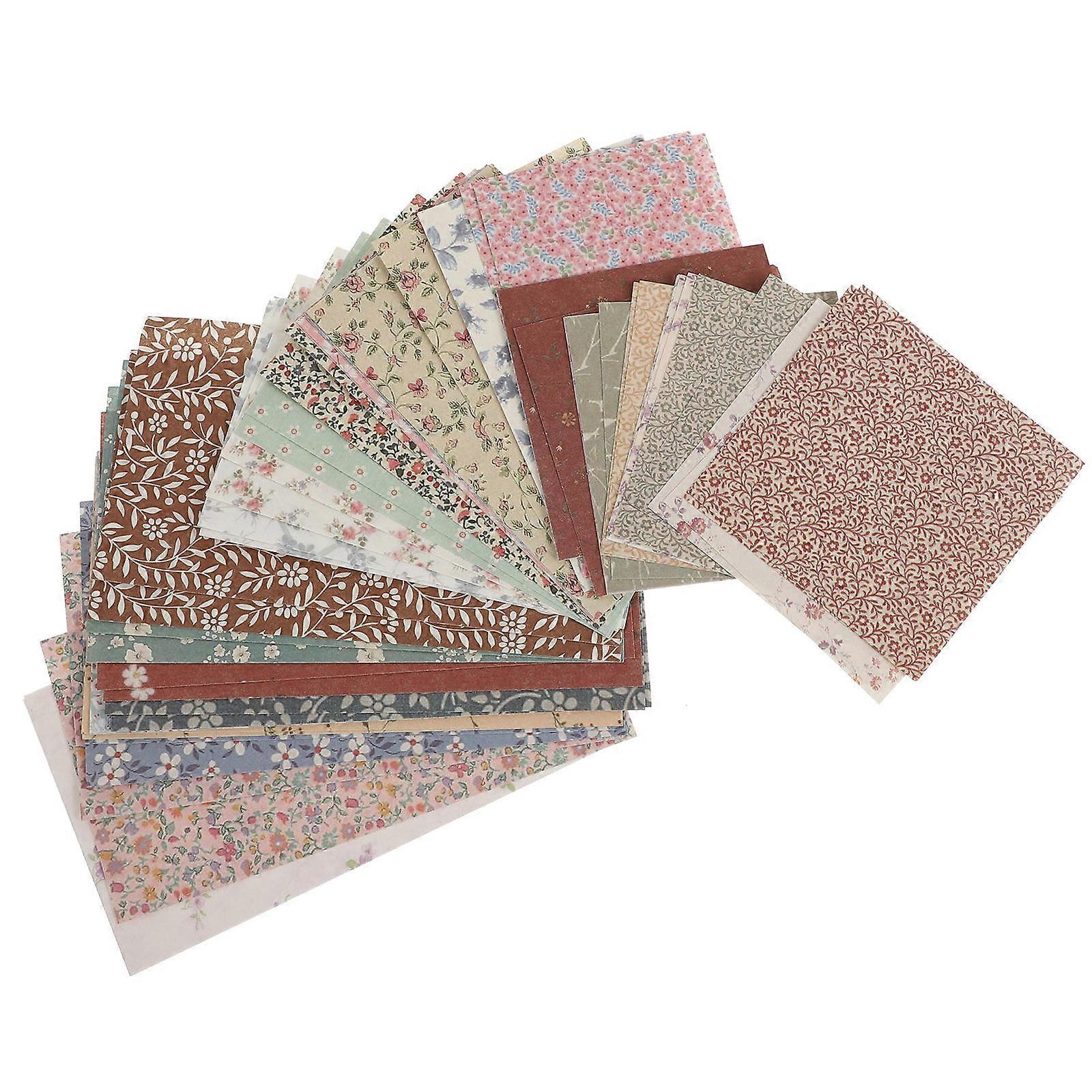 Scrapbook Decorative Paper Packs Retro Style Craft Projects Paper 5Sets Spring Vintage Patterns