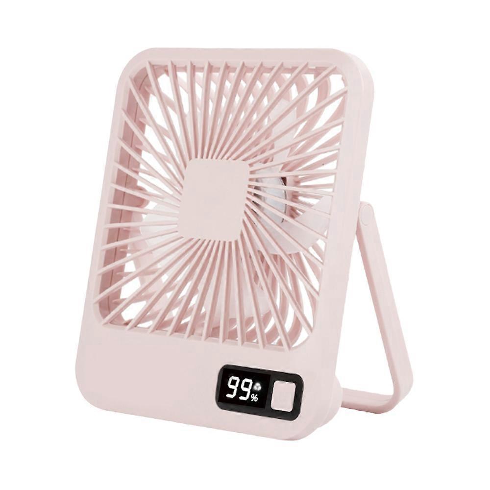 Foldable Digital Fan 5 Speed USB 180 Degree Display Personal Cooling Fan