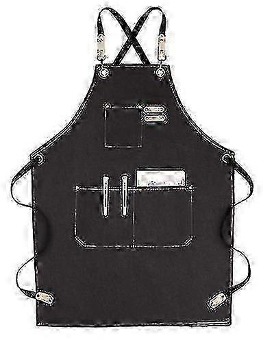 Durable Work Apron With Tool Pockets, Heavy Duty Chef Workshop Apron For Kitchen and Garden