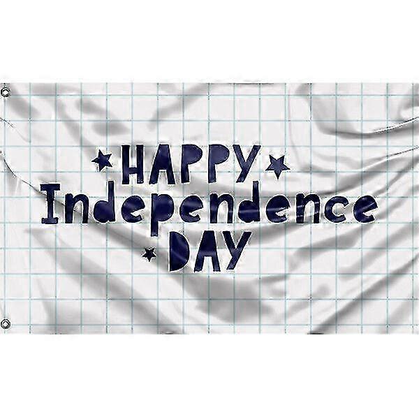 Unique Design Happy Independence Day Square Flag, 3x5 Ft / 90x150 cm, 4x6 Ft / 120x180 cm